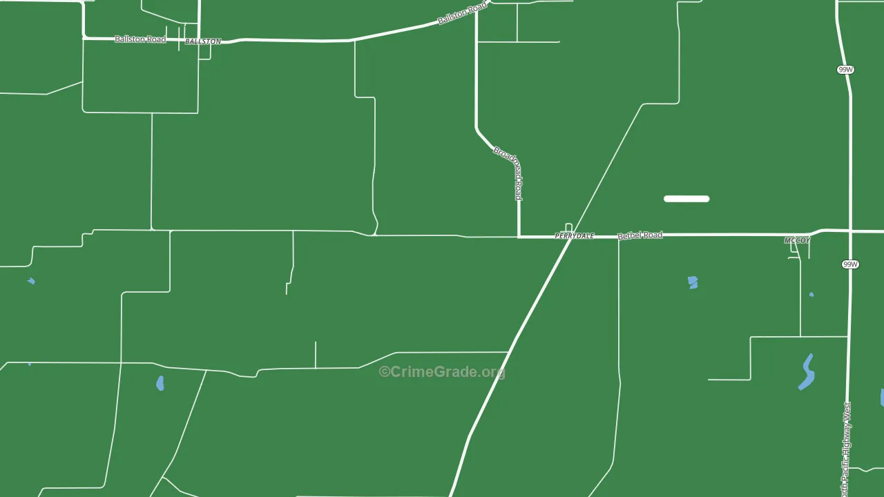 Perrydale, OR Map of Robbery Rates