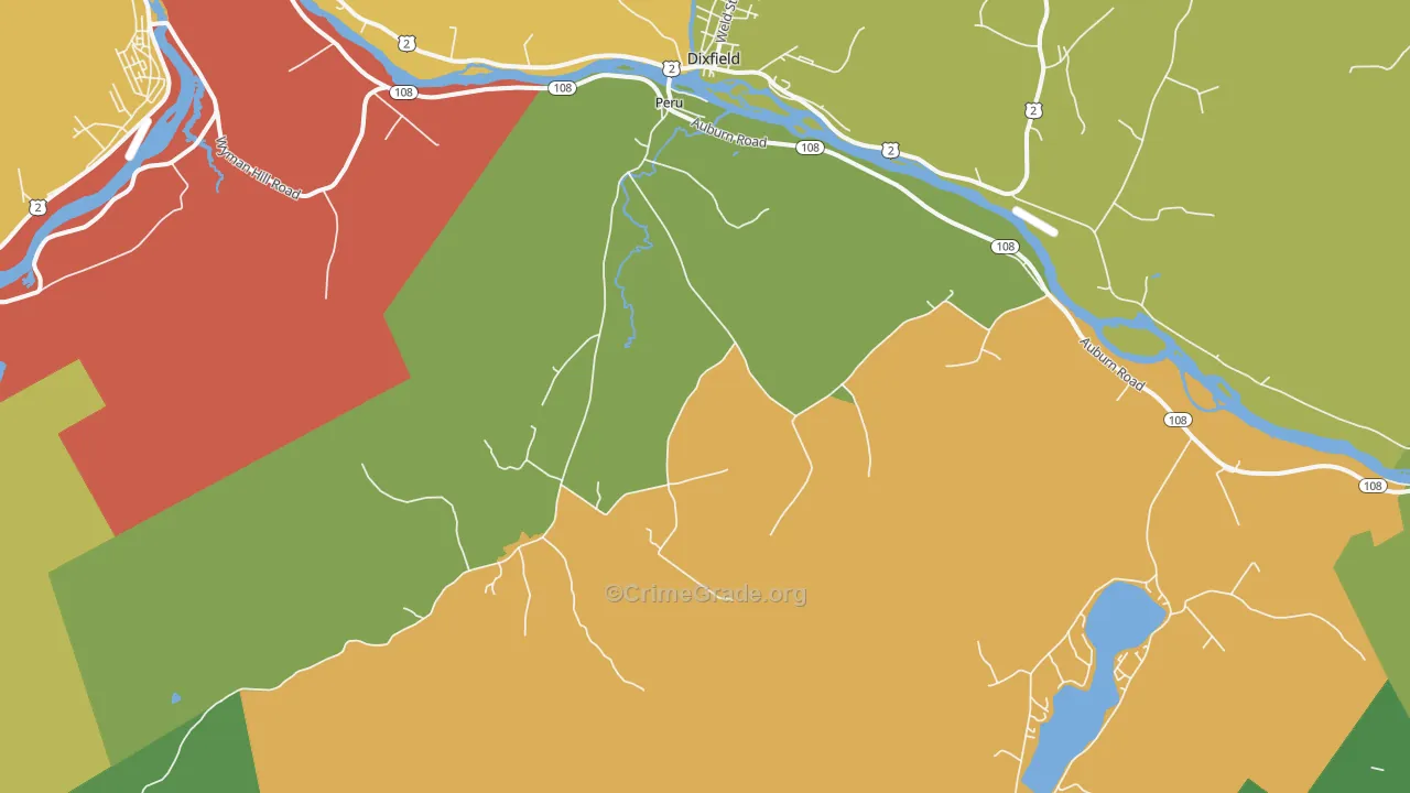 Peru, ME Map of Robbery Rates