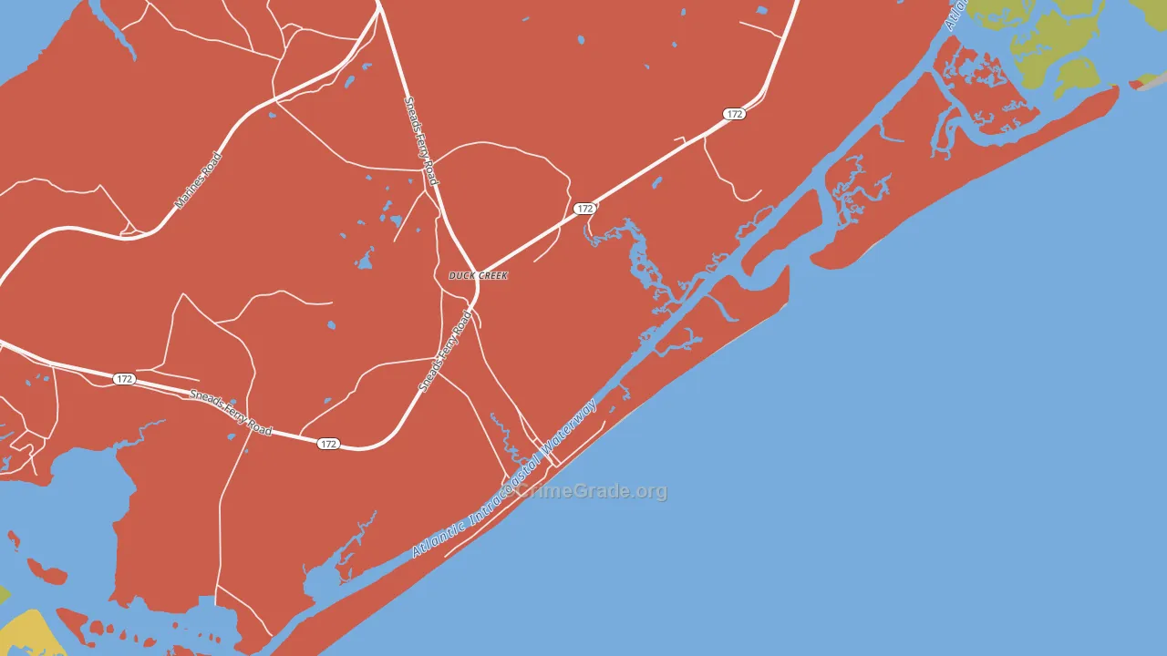 Peru, NC Map of Robbery Rates
