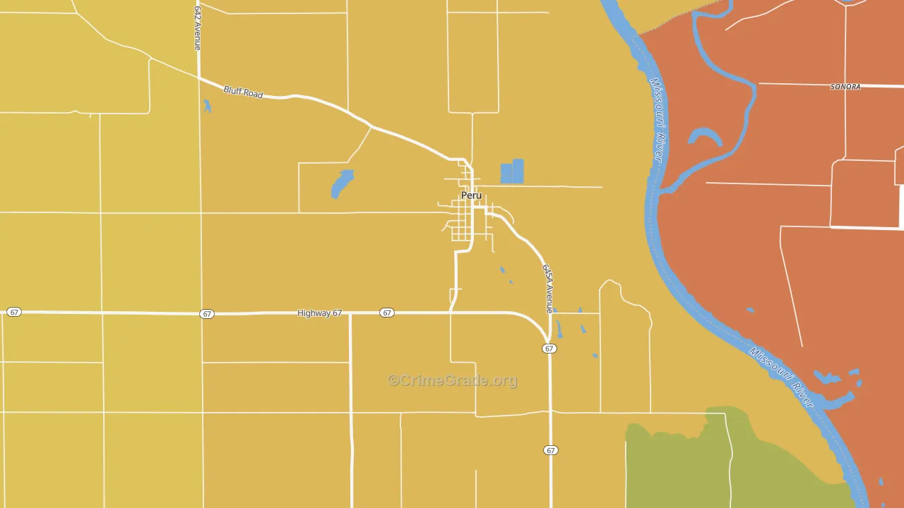 Peru, NE Map of Robbery Rates