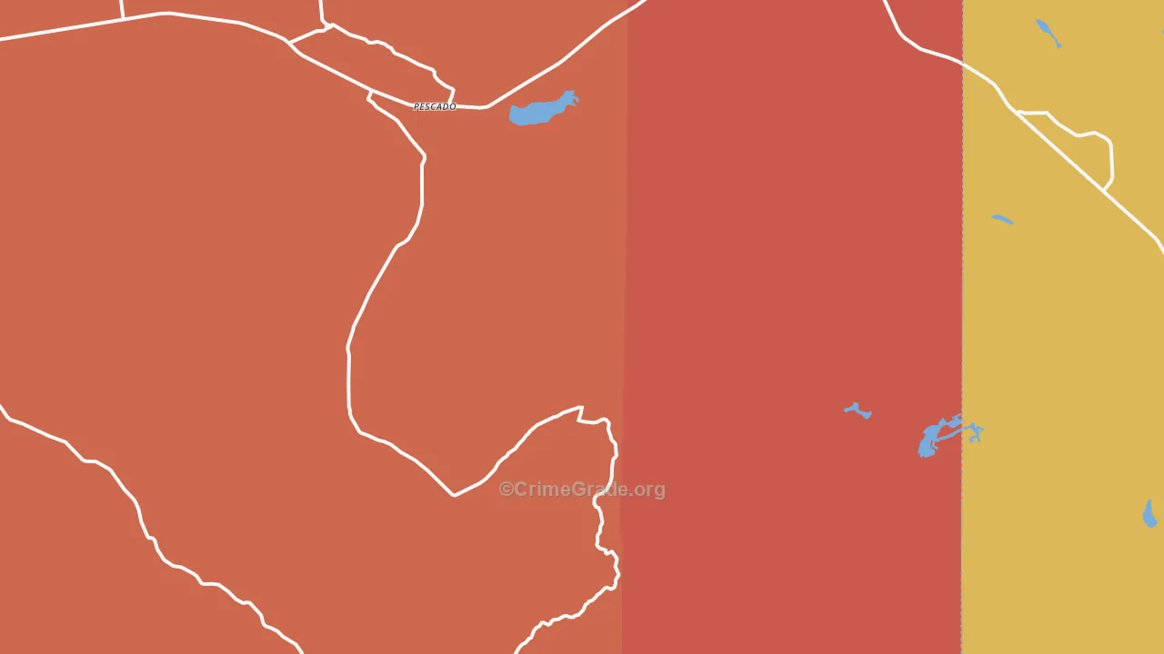 Pescado, NM Map of Robbery Rates