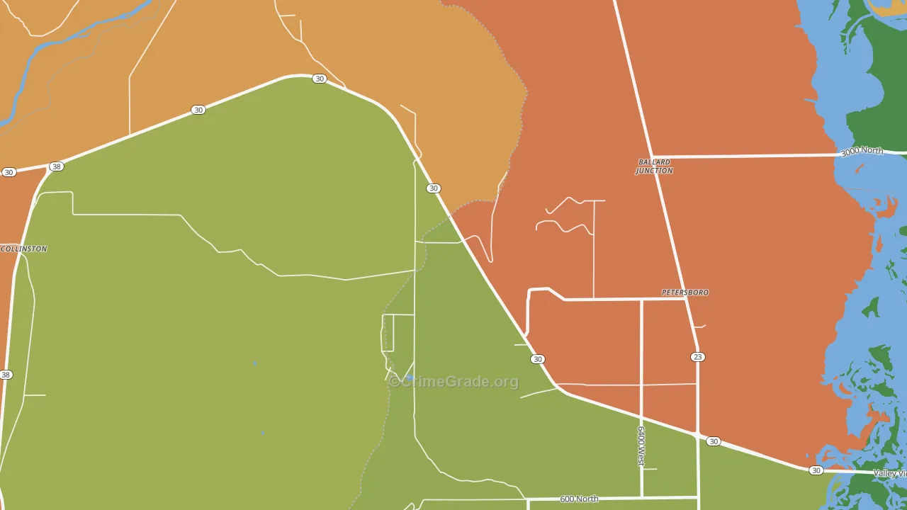 Peter, UT Map of Robbery Rates