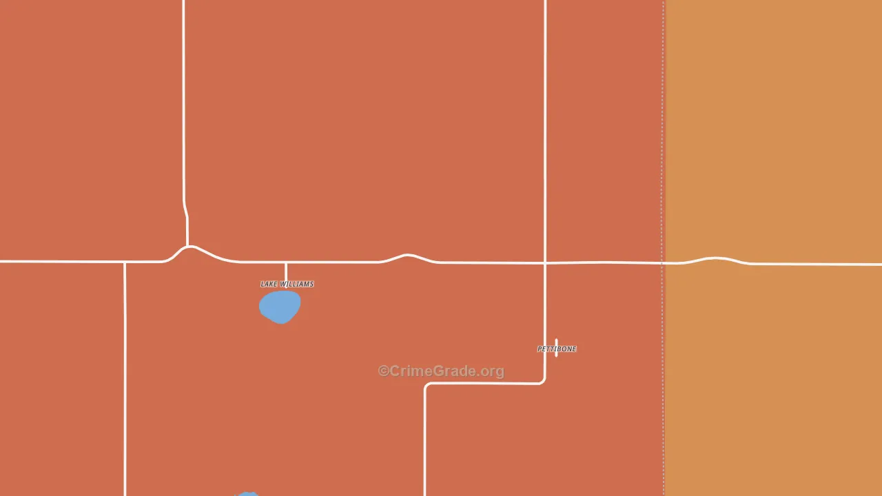 Pettibone, ND Map of Robbery Rates