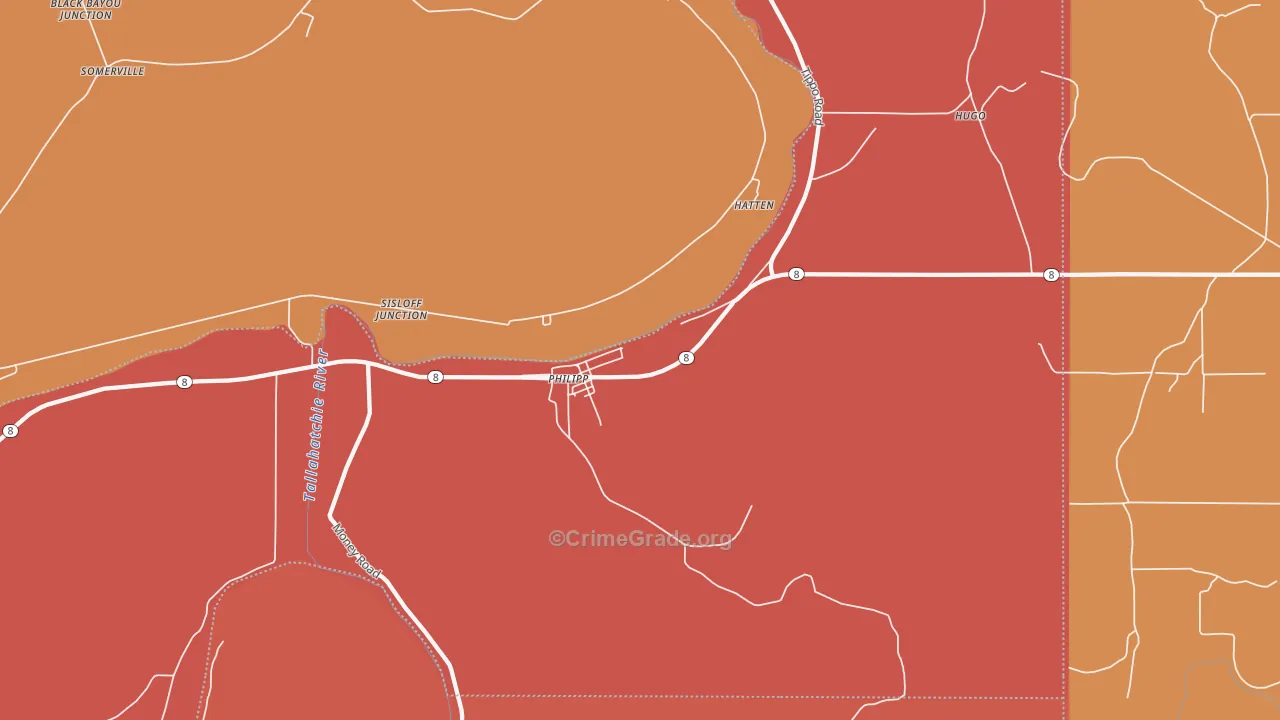 Philipp, MS Map of Robbery Rates