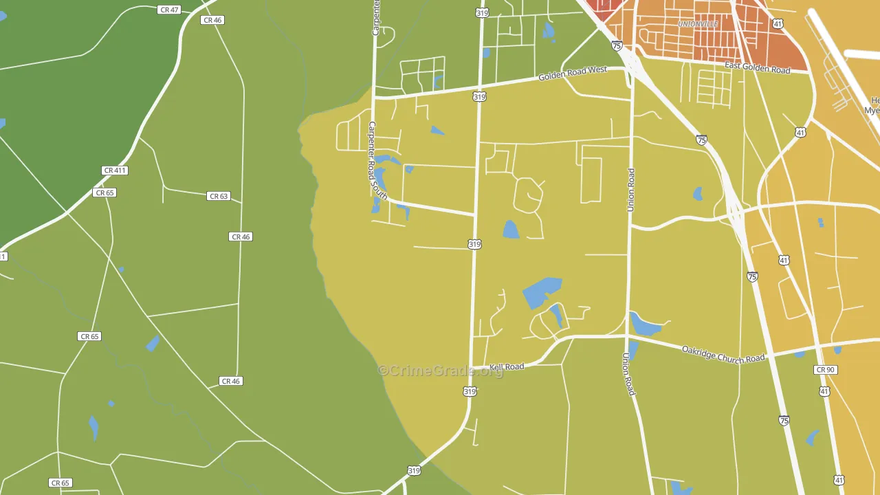 Phillipsburg, GA Map of Robbery Rates
