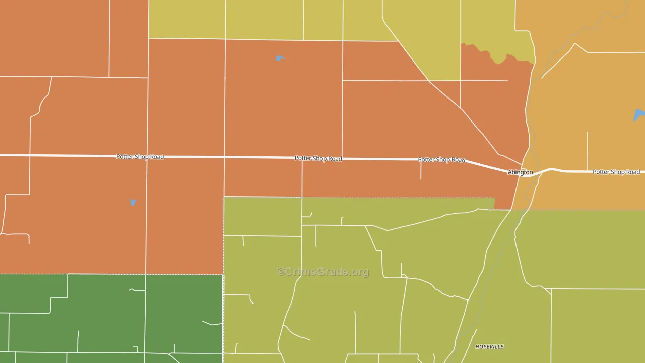 Philomath, IN Map of Robbery Rates