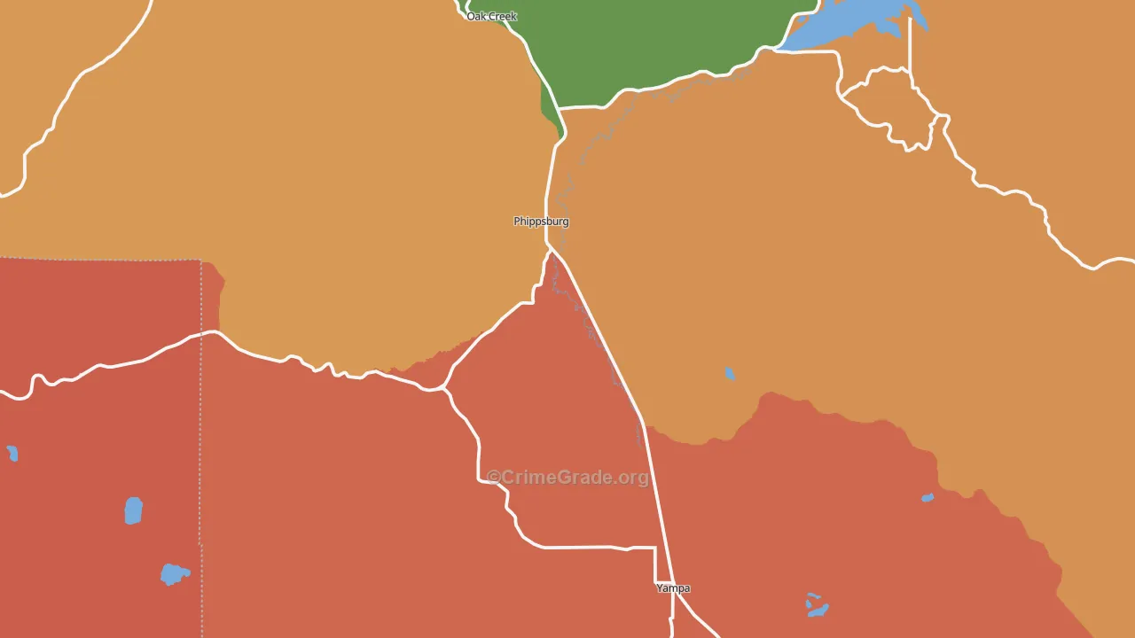 Phippsburg, CO Map of Robbery Rates