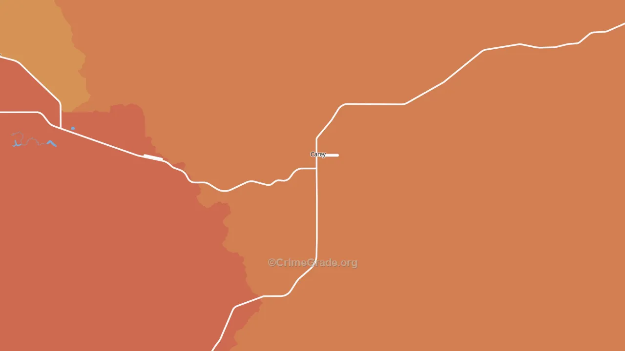 Picabo, ID Map of Robbery Rates