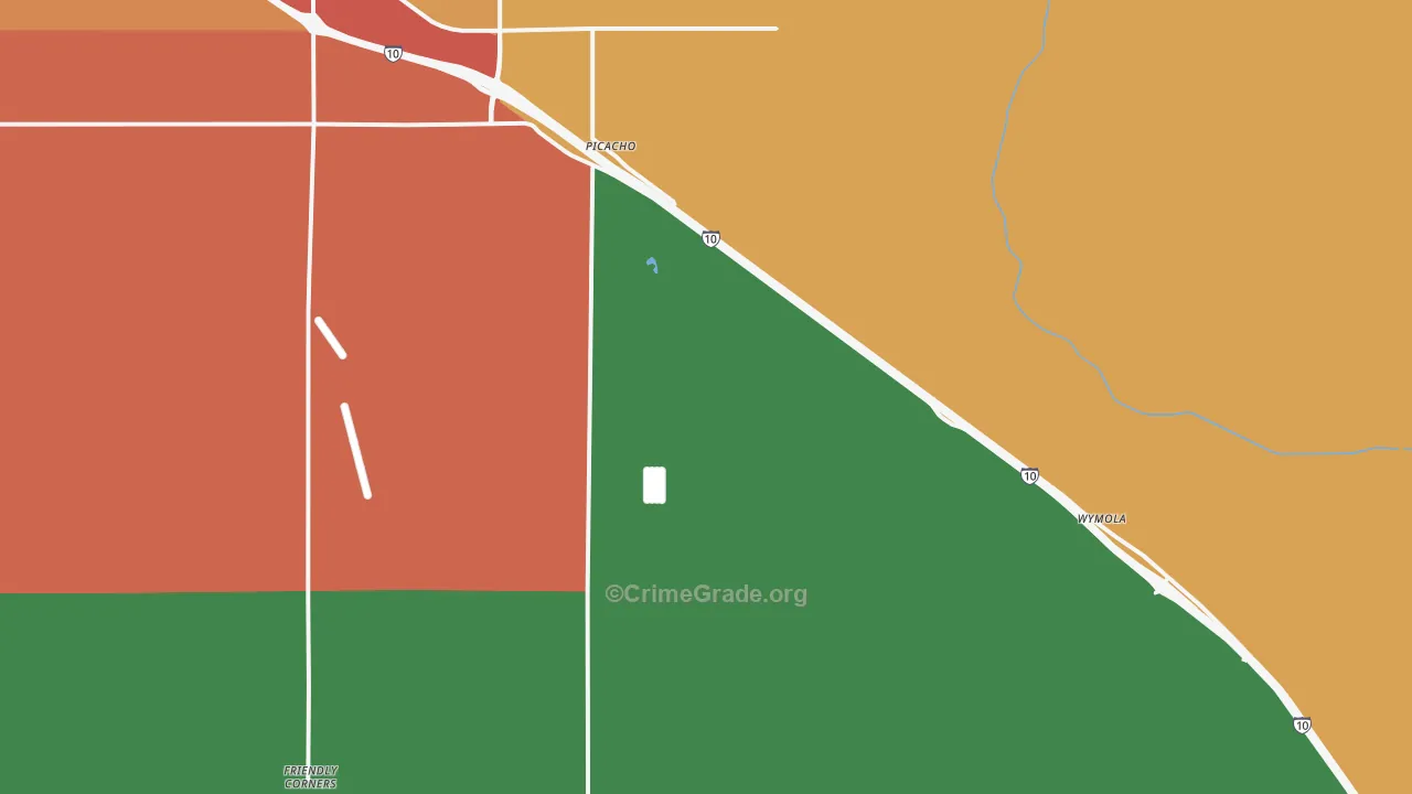 Picacho, AZ Map of Robbery Rates