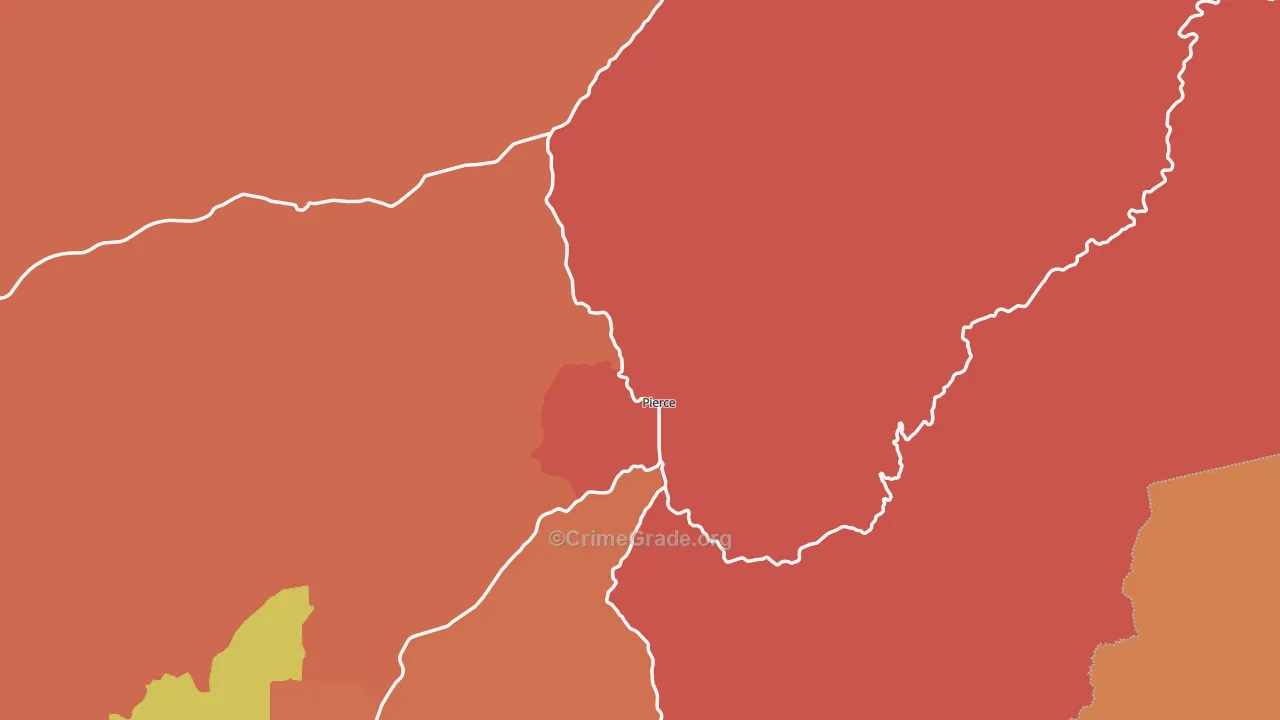 Pierce, ID Map of Robbery Rates