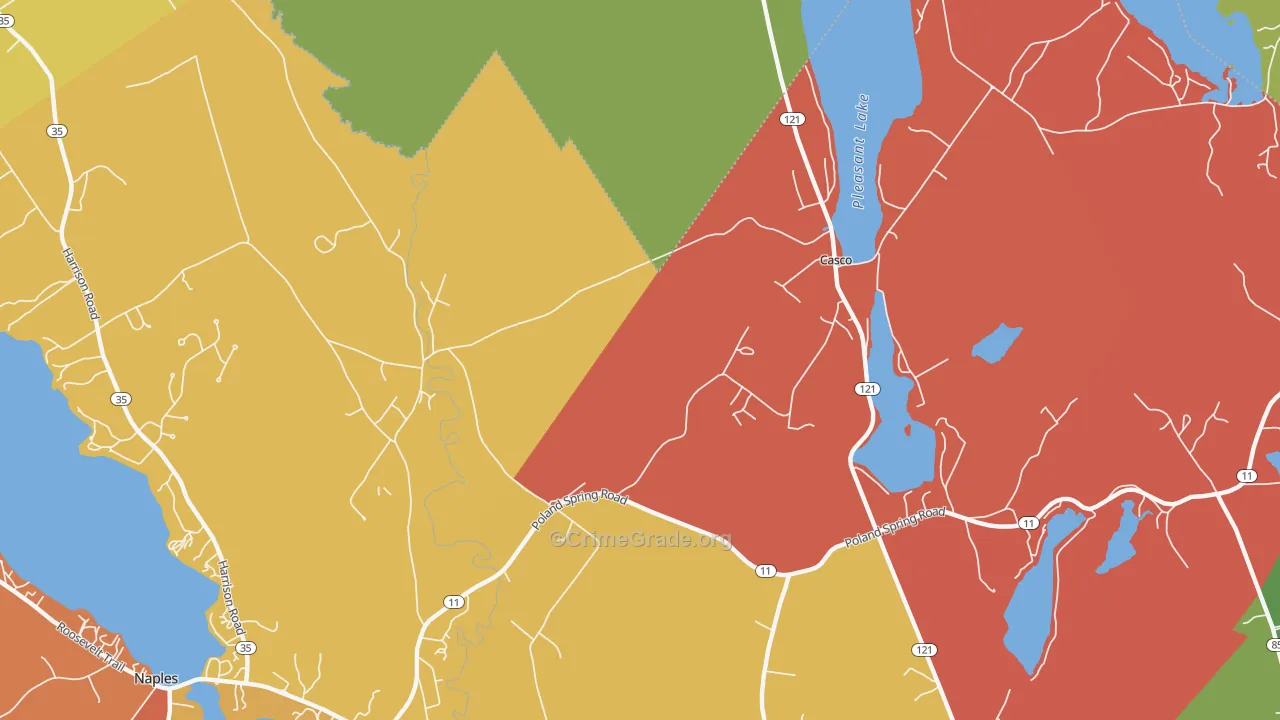 Pike Corner, ME Map of Robbery Rates
