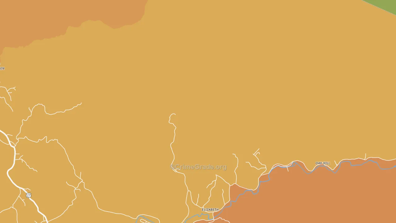 Pilot Mountain, TN Map of Robbery Rates