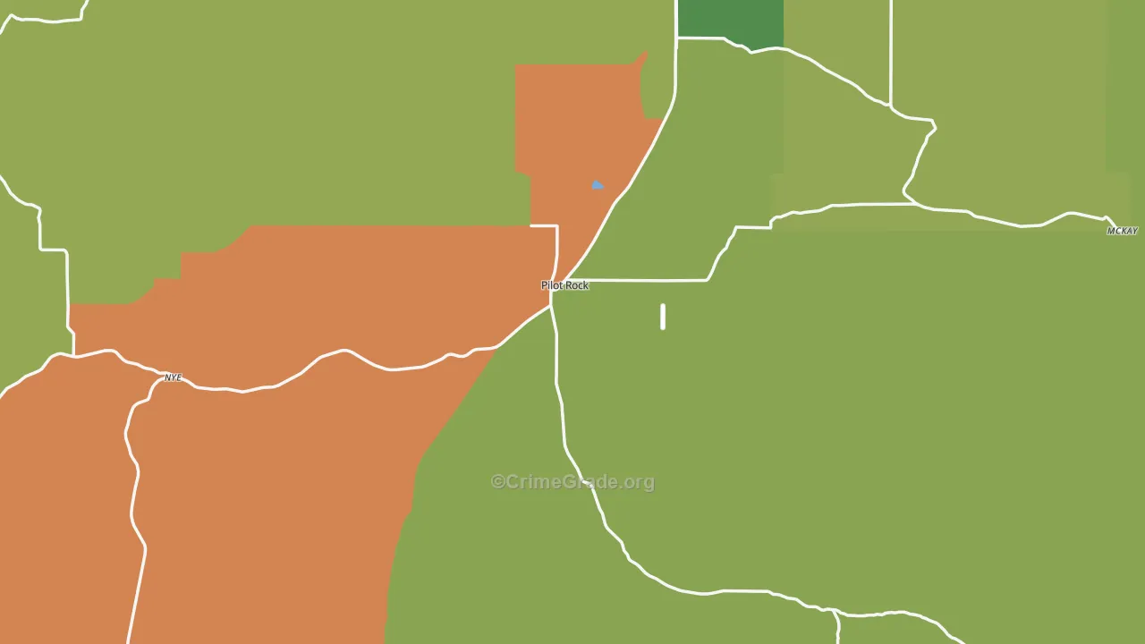 Pilot Rock, OR Map of Robbery Rates