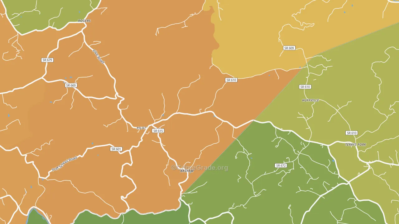 Pilot, VA Map of Robbery Rates