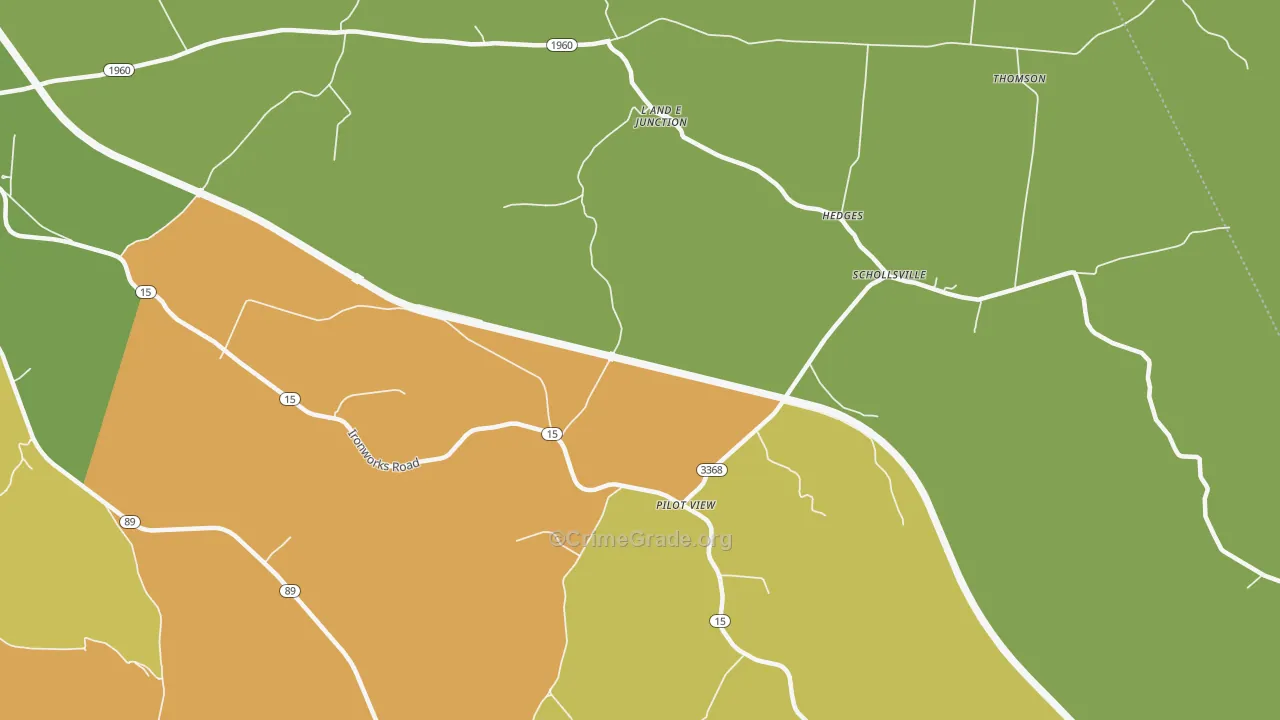 Pilot View, KY Map of Robbery Rates