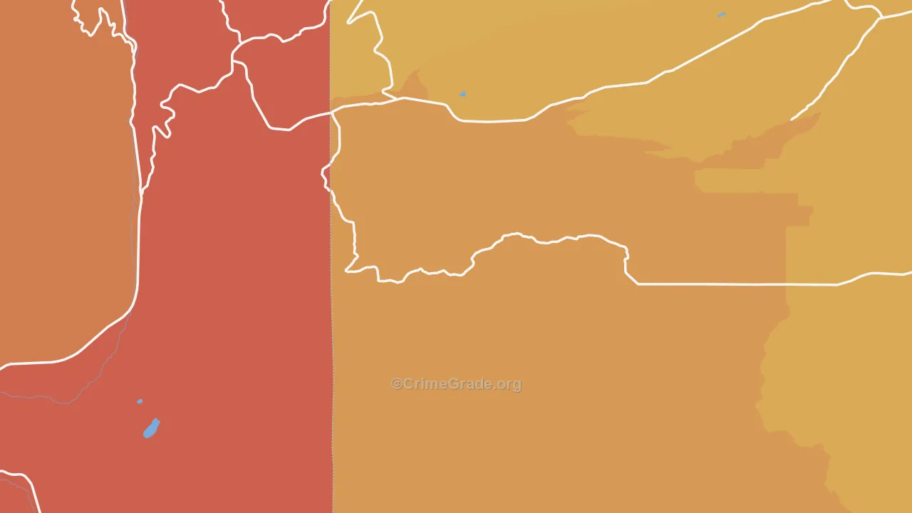 Pine Grove, OR Map of Robbery Rates