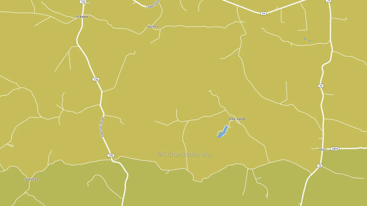 Pine Knob, KY Map of Robbery Rates