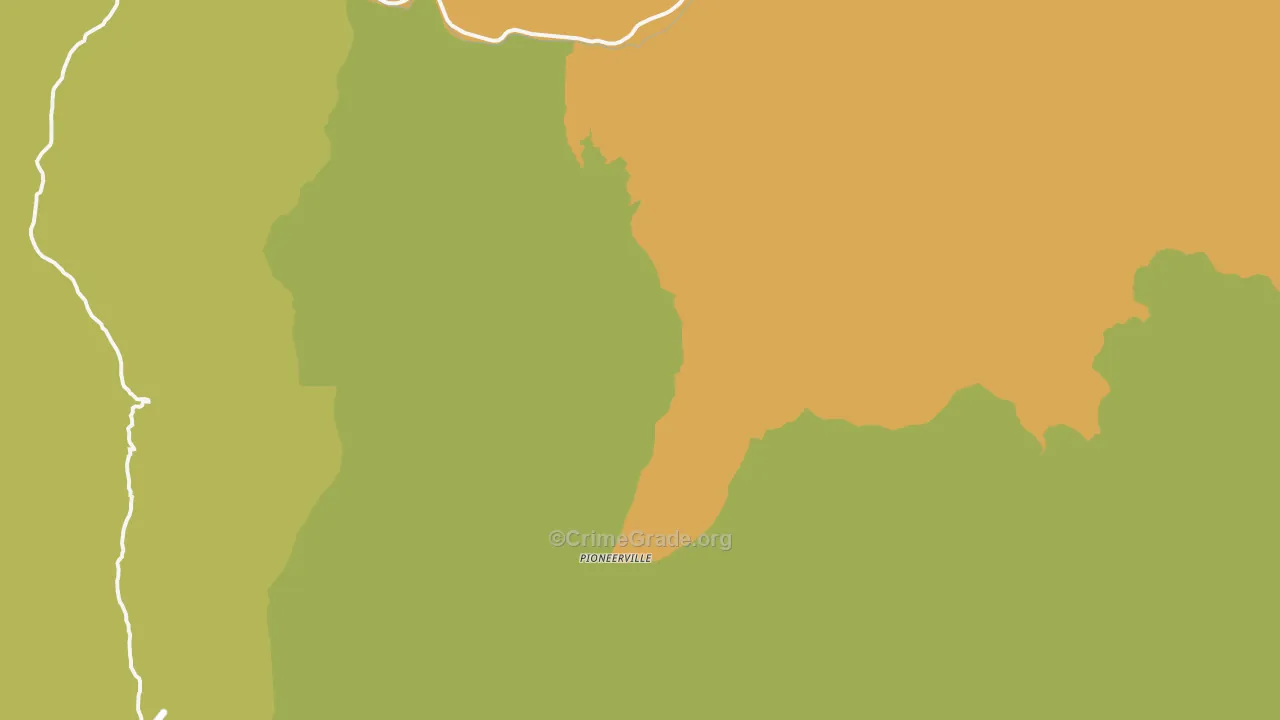 Pioneerville, ID Map of Robbery Rates