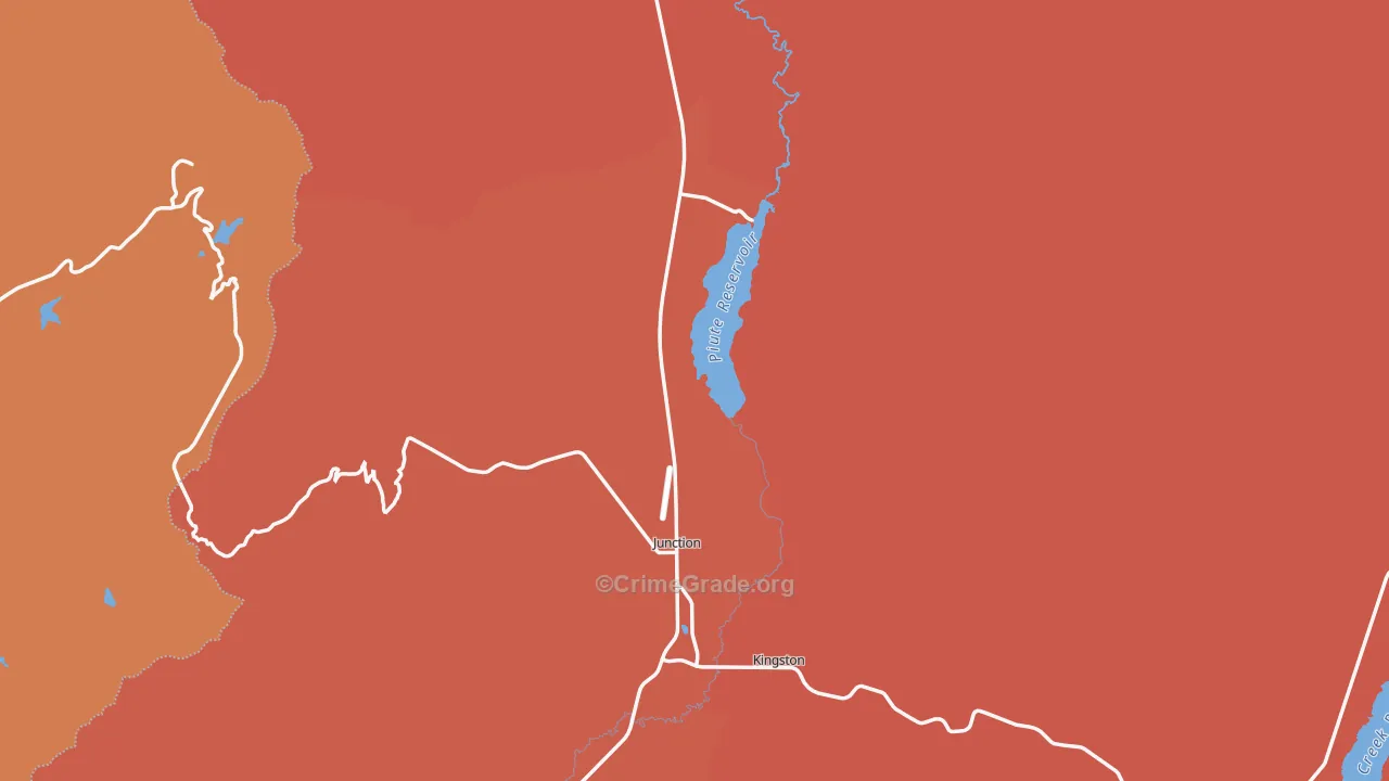 Piute County, UT Map of Robbery Rates