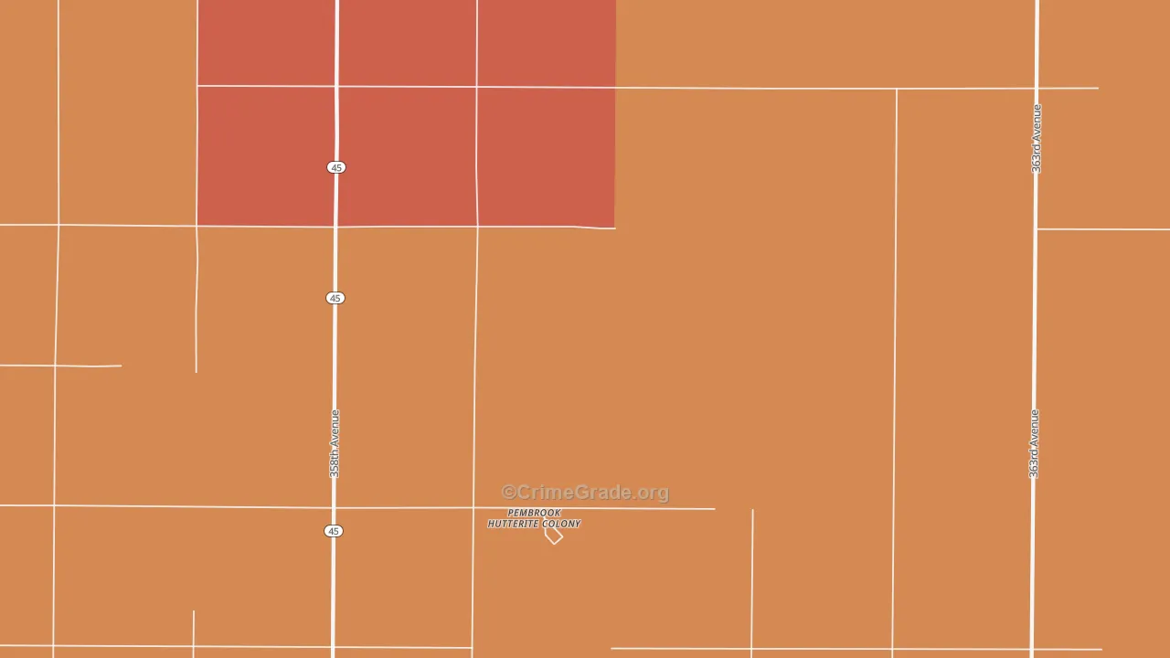 Plainview Colony, SD Map of Robbery Rates