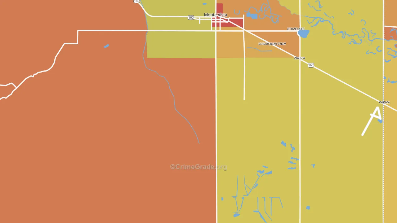 Platoro, CO Map of Robbery Rates