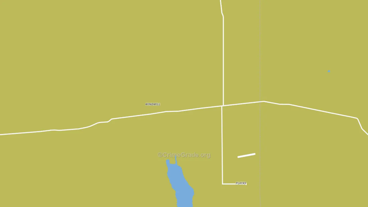 Playas, NM Map of Robbery Rates