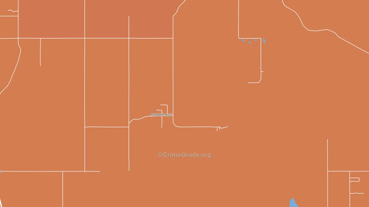 Pleasant Hill, OK Map of Robbery Rates
