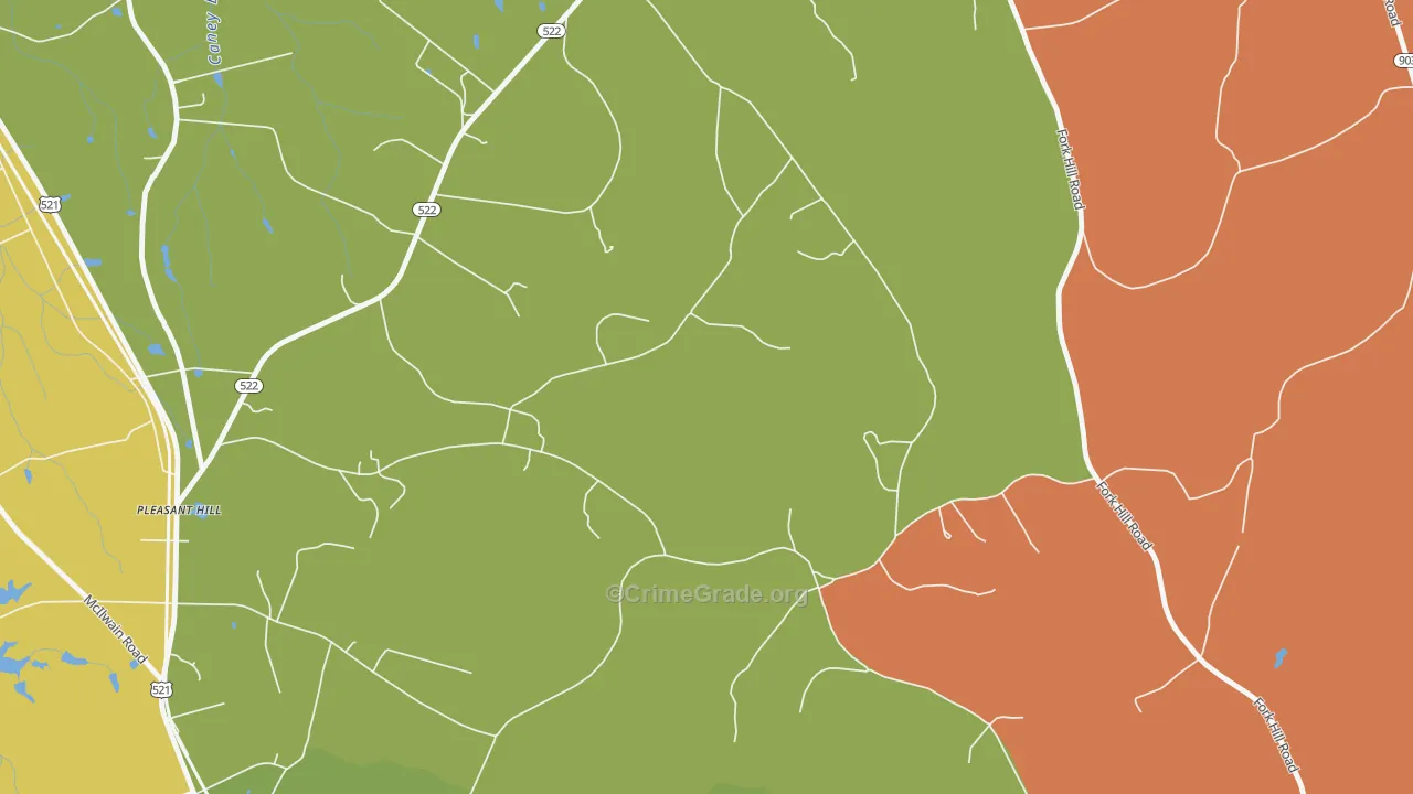 Pleasant Hill, SC Map of Robbery Rates