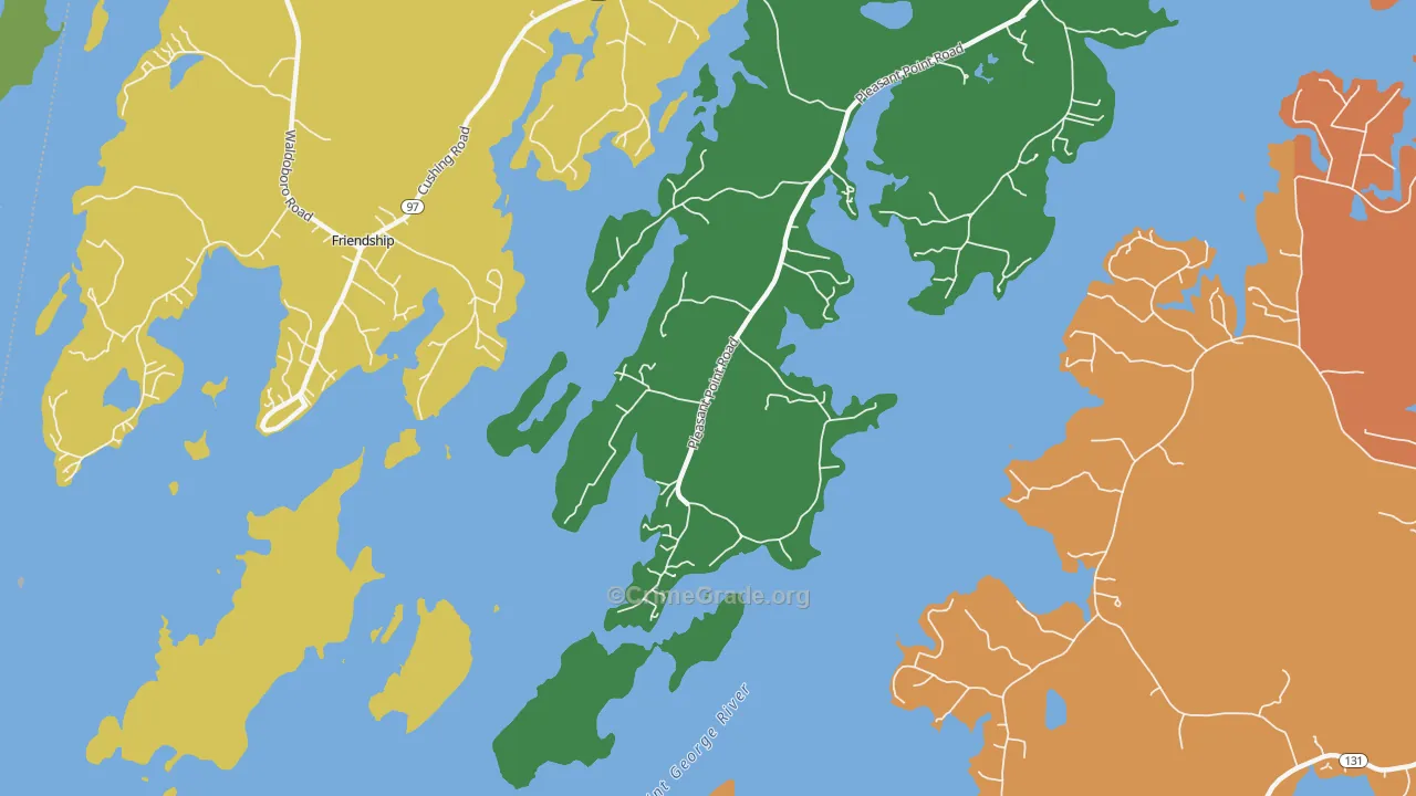 Pleasant Point, ME Map of Robbery Rates