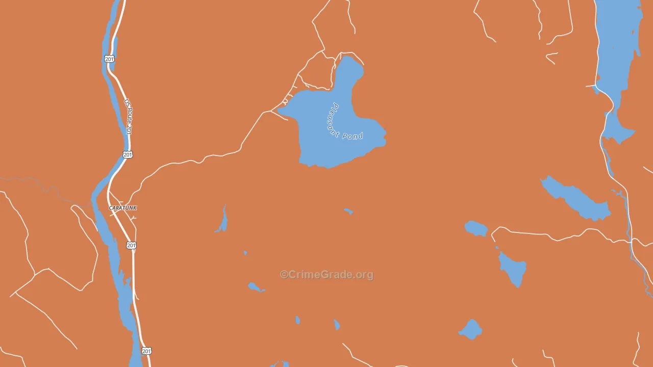 Pleasant Pond, ME Map of Robbery Rates