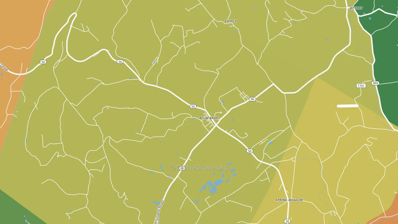Pleasantville West St Clair, PA Map of Robbery Rates