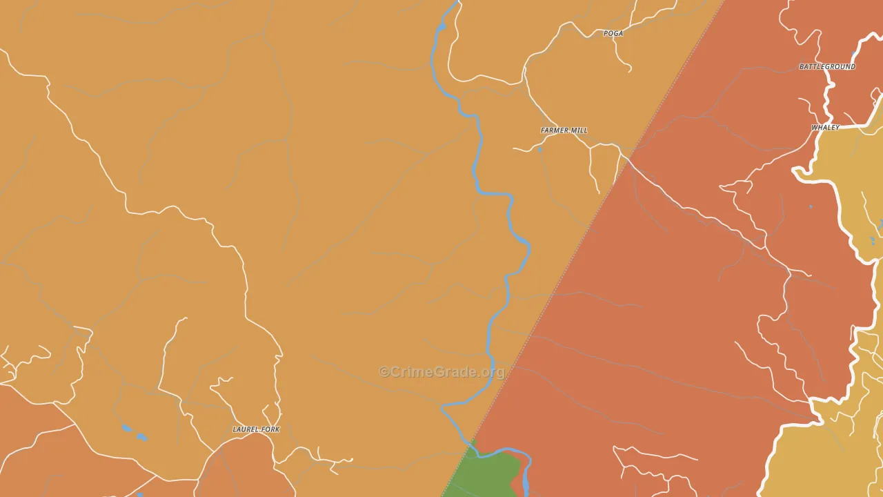 Poga, TN Map of Robbery Rates