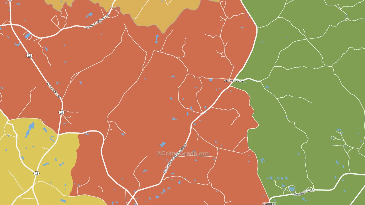 Point Peter, GA Map of Robbery Rates