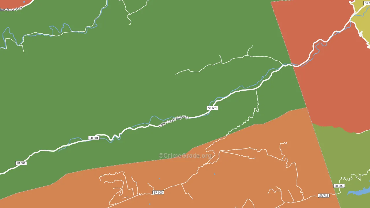 Point Pleasant, VA Map of Robbery Rates