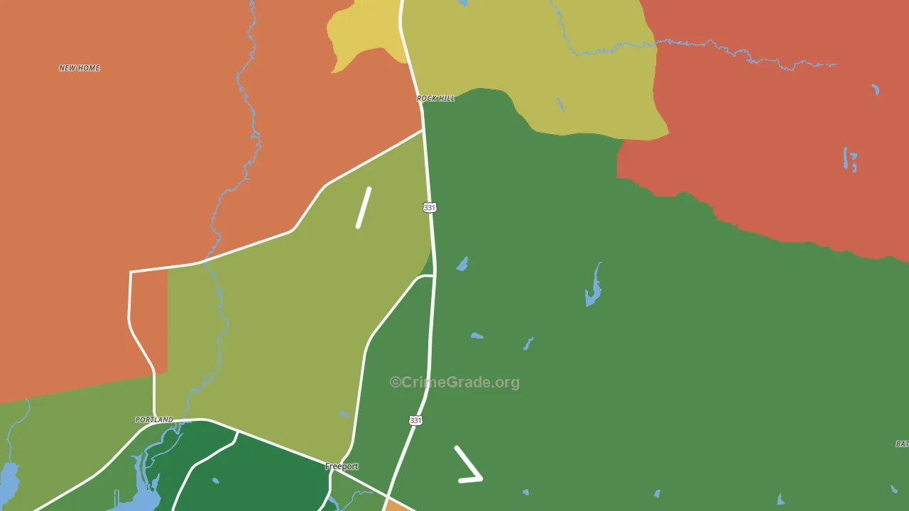 Point Washington, FL Map of Robbery Rates