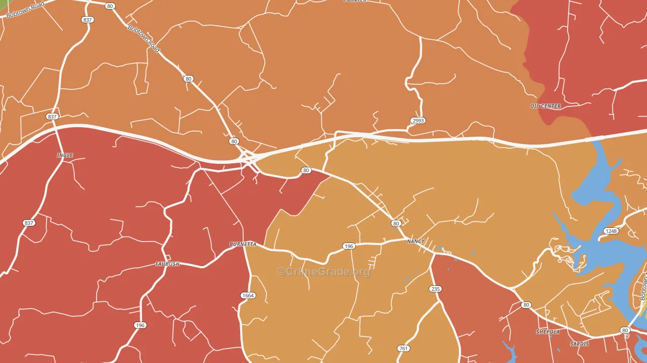 Pointer, KY Map of Robbery Rates
