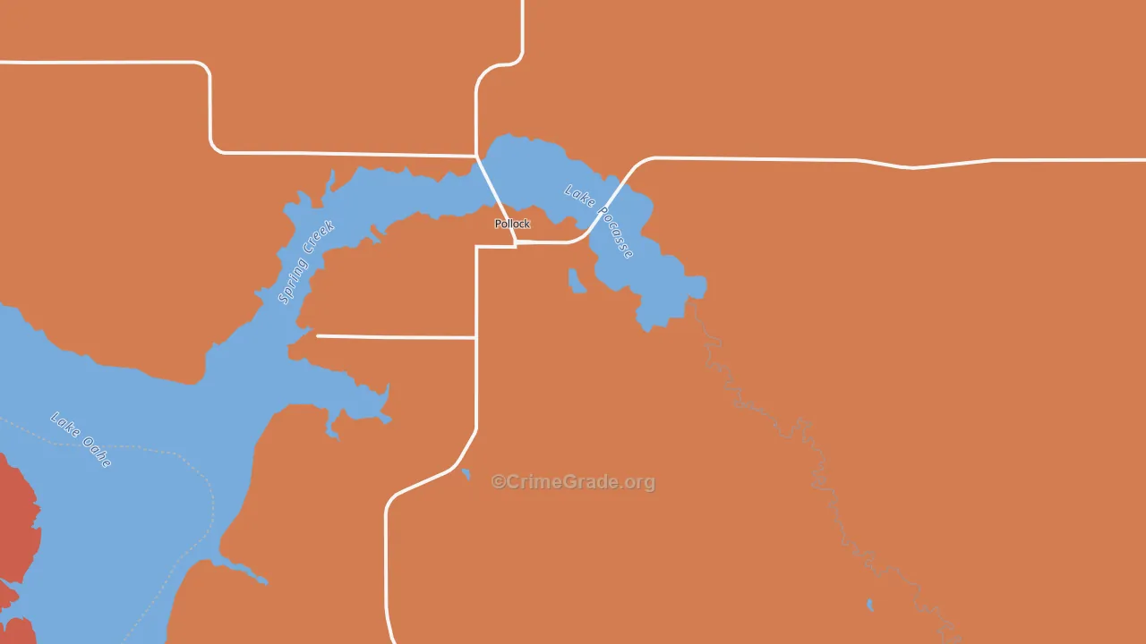 Pollock, SD Map of Robbery Rates