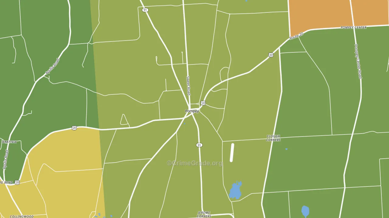 Pompey, NY Map of Robbery Rates