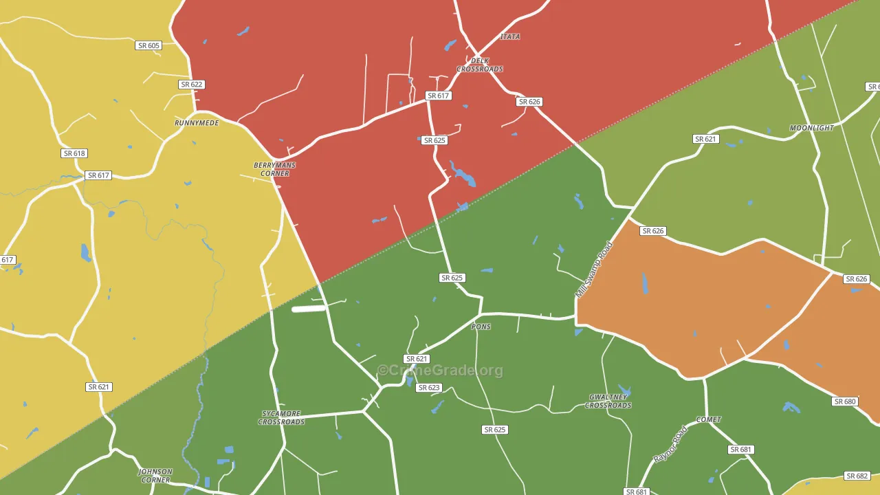 Pons, VA Map of Robbery Rates