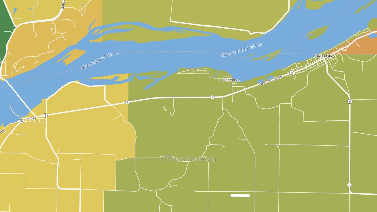 Pontoosuc, IL Map of Robbery Rates