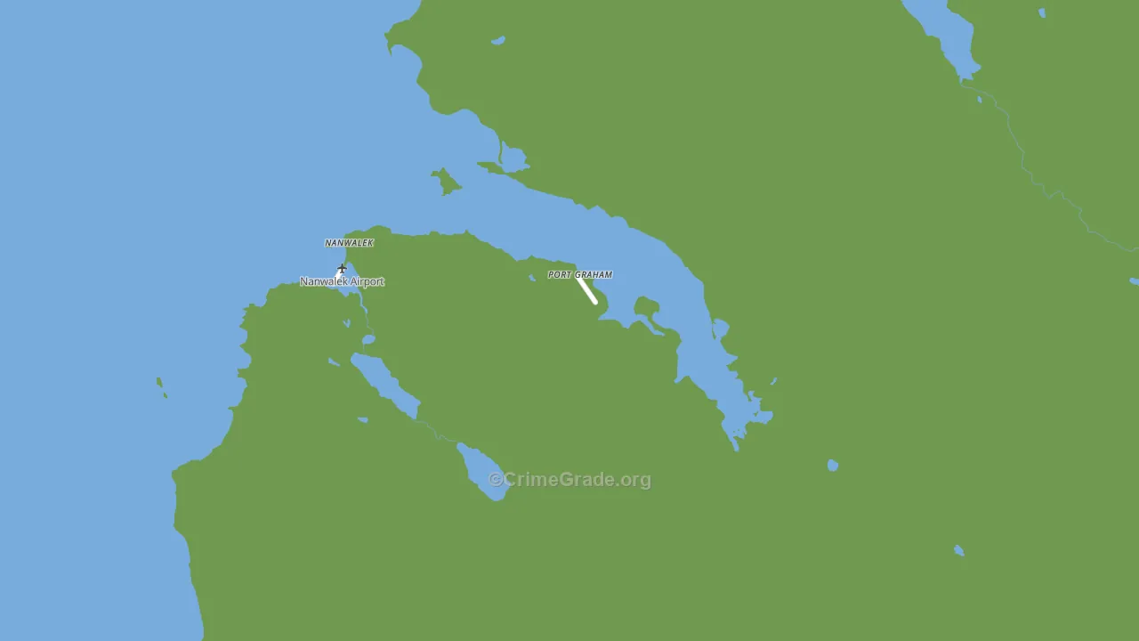 Port Graham, AK Map of Robbery Rates