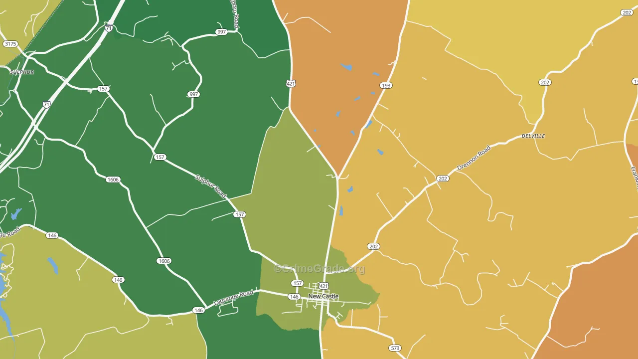 Port Royal, KY Map of Robbery Rates