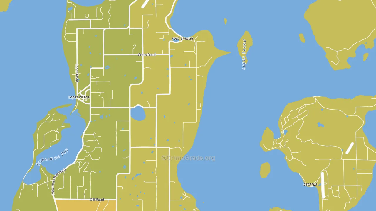 Port Stanley, WA Map of Robbery Rates