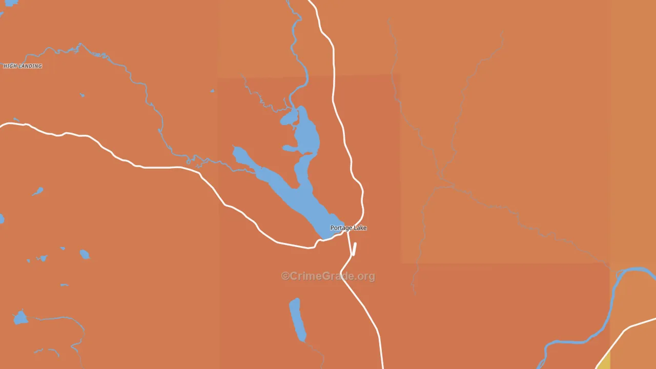 Portage, ME Map of Robbery Rates