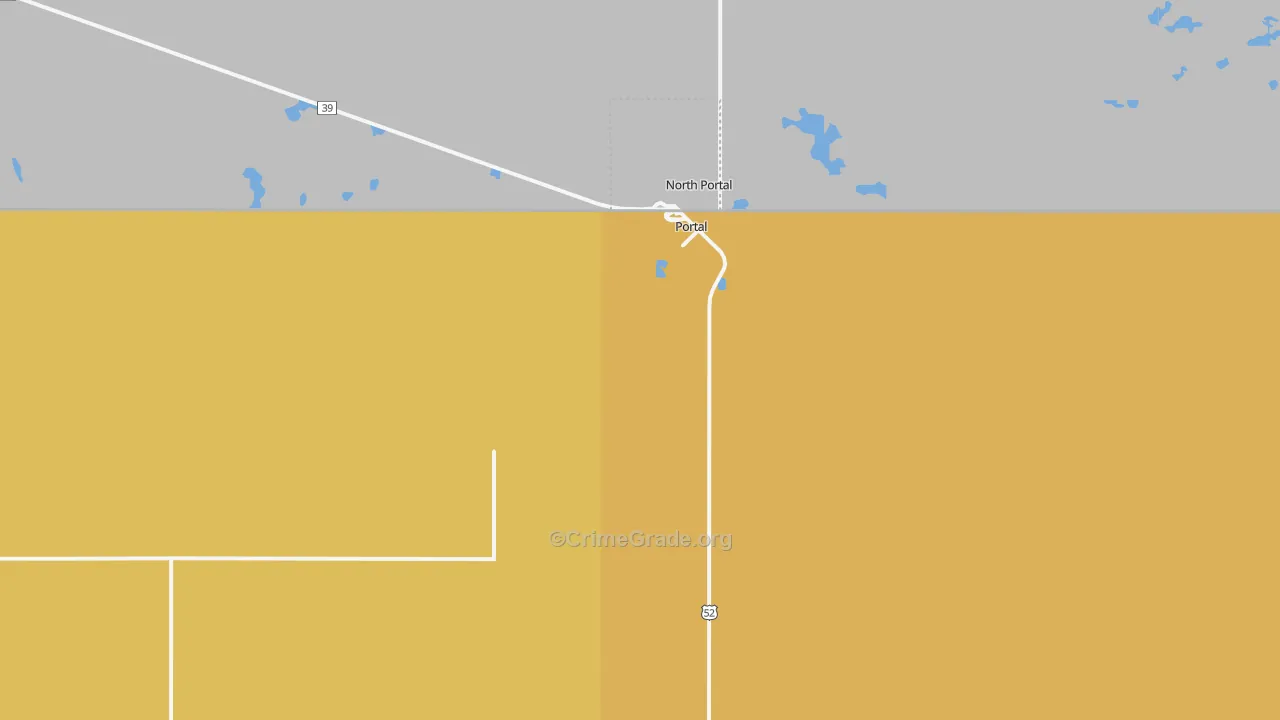 Portal, ND Map of Robbery Rates