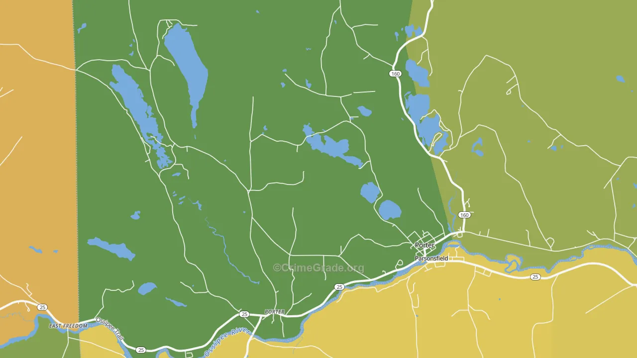 Porter, ME Map of Robbery Rates