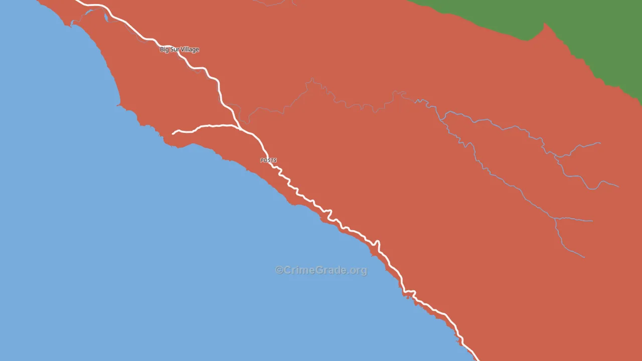 Posts, CA Map of Robbery Rates