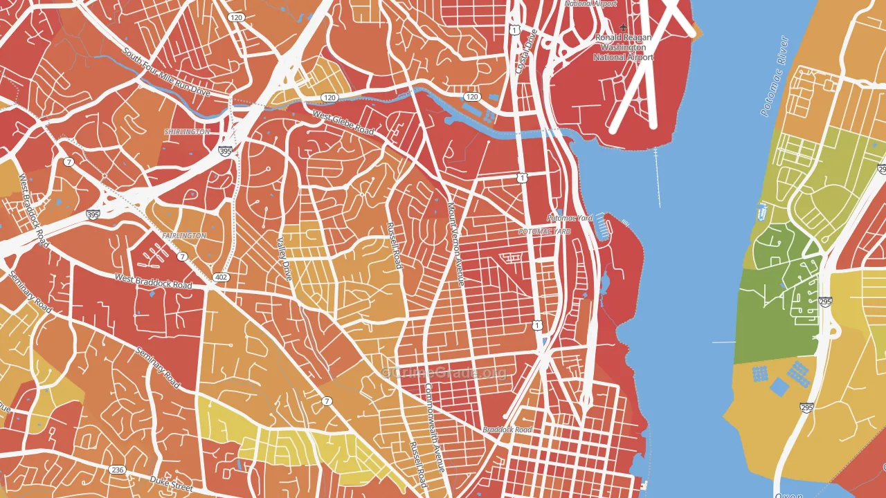 Potomac West, Alexandria, VA Map of Robbery Rates