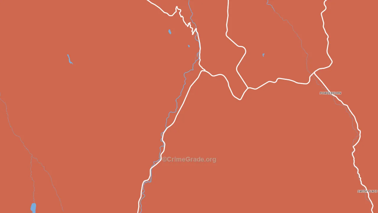 Powderhorn, CO Map of Robbery Rates