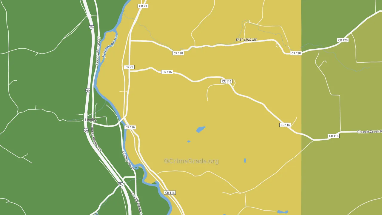 Presho, NY Map of Robbery Rates